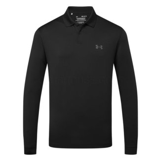 Under Armour Performance 3.0 Long Sleeve Golf Polo Shirt Black/Pitch Grey 1379728-001