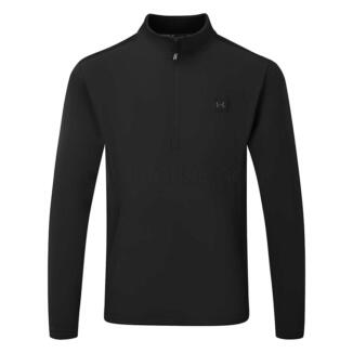 Under Armour Drive Pro Storm Hybrid 1/2 Zip Golf Sweater Black/Metallic Silver 1387118-001