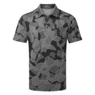 Under Armour Playoff 3.0 Course Camo Printed Golf Polo Shirt Black/Black 1378677-011