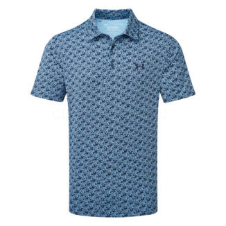 Under Armour Playoff 3.0 Golden Eagle Printed Golf Polo Shirt Midnight Navy/Horizon Blue/Nimbus Blue 1378677-419