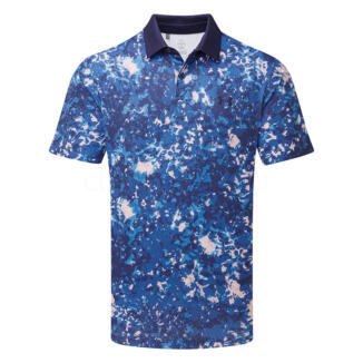 Under Armour T2G Marked Bloom Printed Golf Polo Shirt Flare Orange/Tech Blue/Midnight Navy 1383715-897