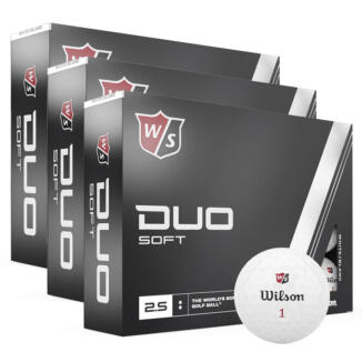 Wilson Duo Soft 3 For 2 Golf Balls White