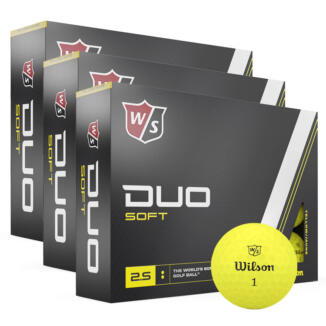 Wilson Duo Soft 3 For 2 Golf Balls Yellow