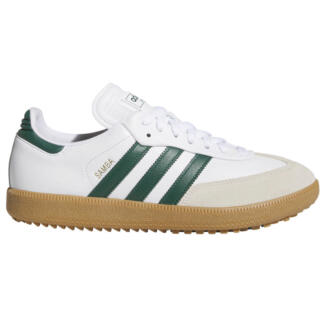 adidas Samba Lux Spikeless Golf Shoes White/Collegiate Green/Gum 4 JH6151