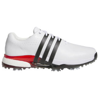 adidas Tour 360 Golf Shoes White/Core Black/Lucid Red IH8539