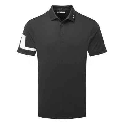 J.Lindeberg Heath Golf Polo Shirt Black - Clubhouse Golf
