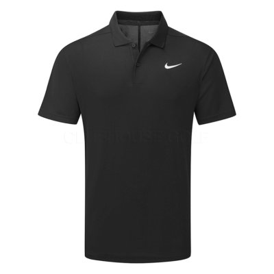 Nike Dry Victory Solid Golf Polo Shirt Black/White - Clubhouse Golf