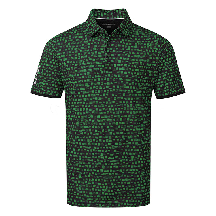 green golf shirt