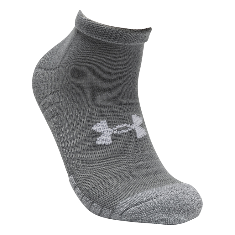 Under Armour HeatGear Low Cut Golf Socks (3 Pack) Steel/White ...