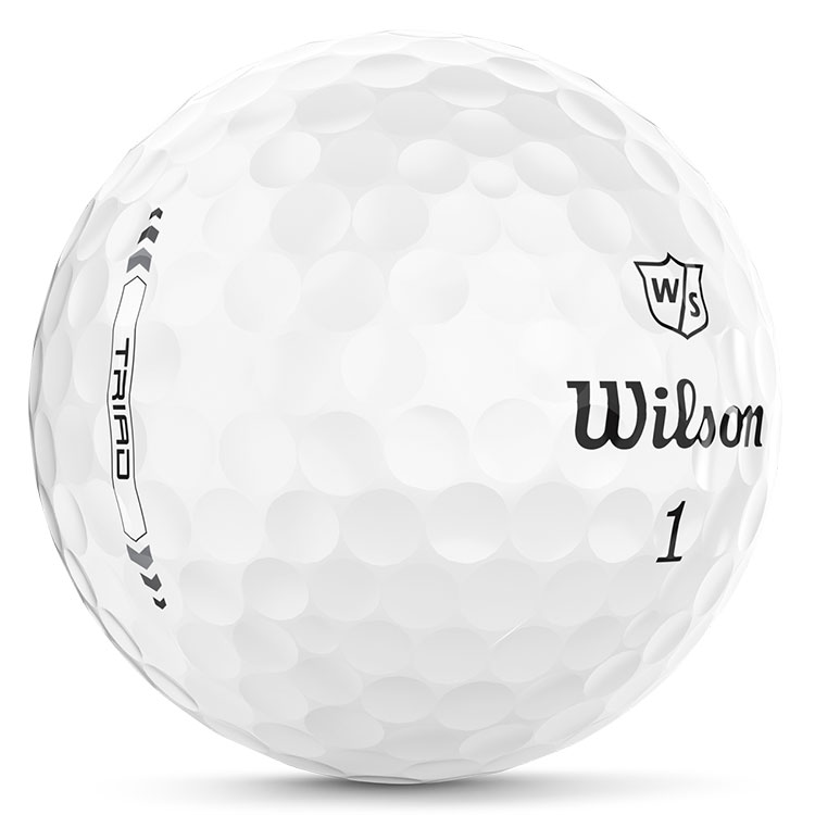 Wilson Triad Personalised Logo Golf Balls White - Clubhouse Golf