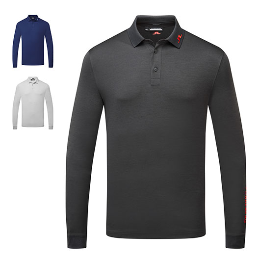 J.Lindeberg Tour Tech Long Sleeve Polo Shirts