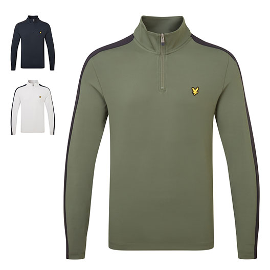 Lyle & Scott Striped 1/4 Zip Sweaters